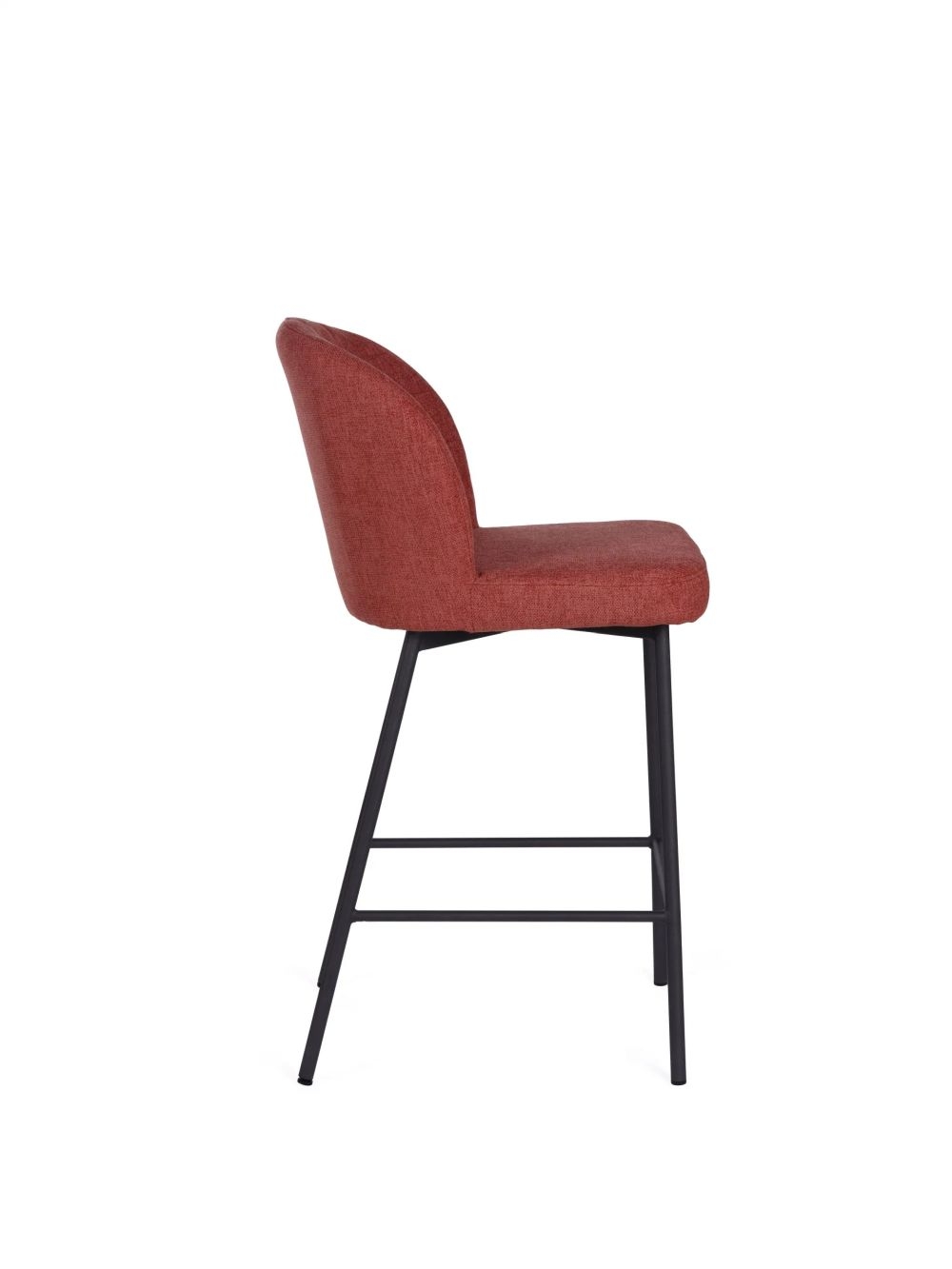 Product photograph of Clio Red Fabric Counter Stool Solid In Pairs from Choice Furniture Superstore.